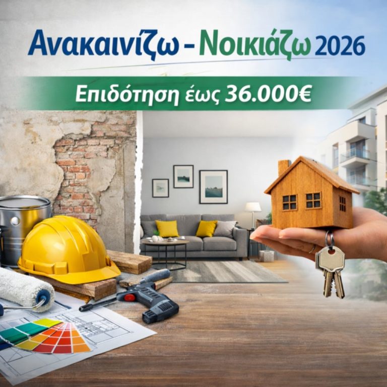 Νέο Πρόγραμμα «Ανακαινίζω – Νοικιάζω» 2026