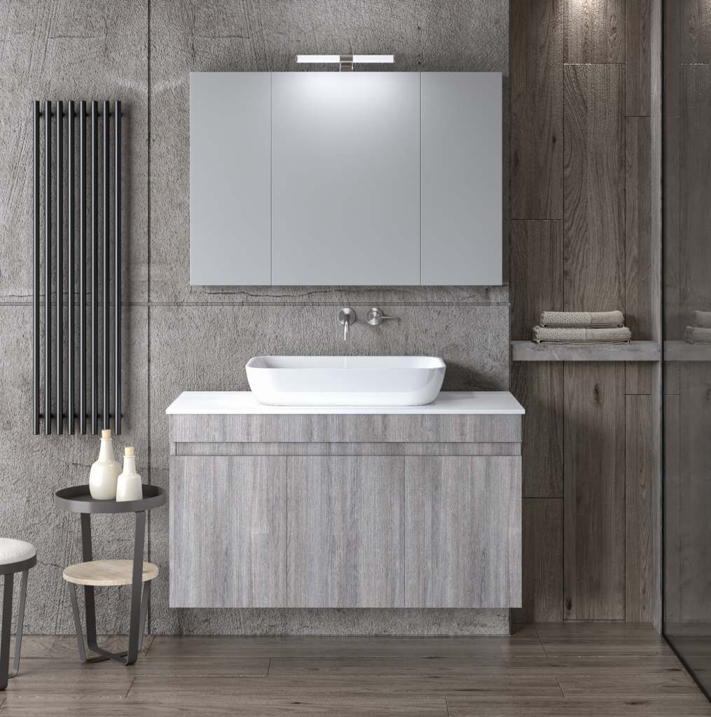 ΣΕΤ ΕΠΙΠΛΟΥ OMEGA TOP 100cm GREY OAK 9SOMT100GO