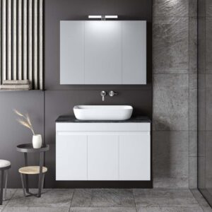 ΣΕΤ ΕΠΙΠΛΟΥ OMEGA TOP 90cm WHITE/GREY 9SOMT090GLG