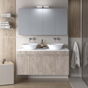 ΣΕΤ ΕΠΙΠΛΟΥ OMEGA TOP DUBLE 120cm BEIGE OAK 9SOMTD120BO