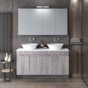 ΣΕΤ ΕΠΙΠΛΟΥ OMEGA TOP DUBLE 120cm GREY OAK 9SOMTD120GO